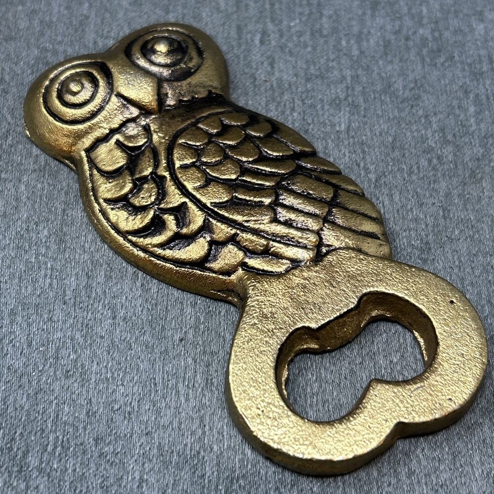 Owl Bottle Opener Gold Tone Made In India